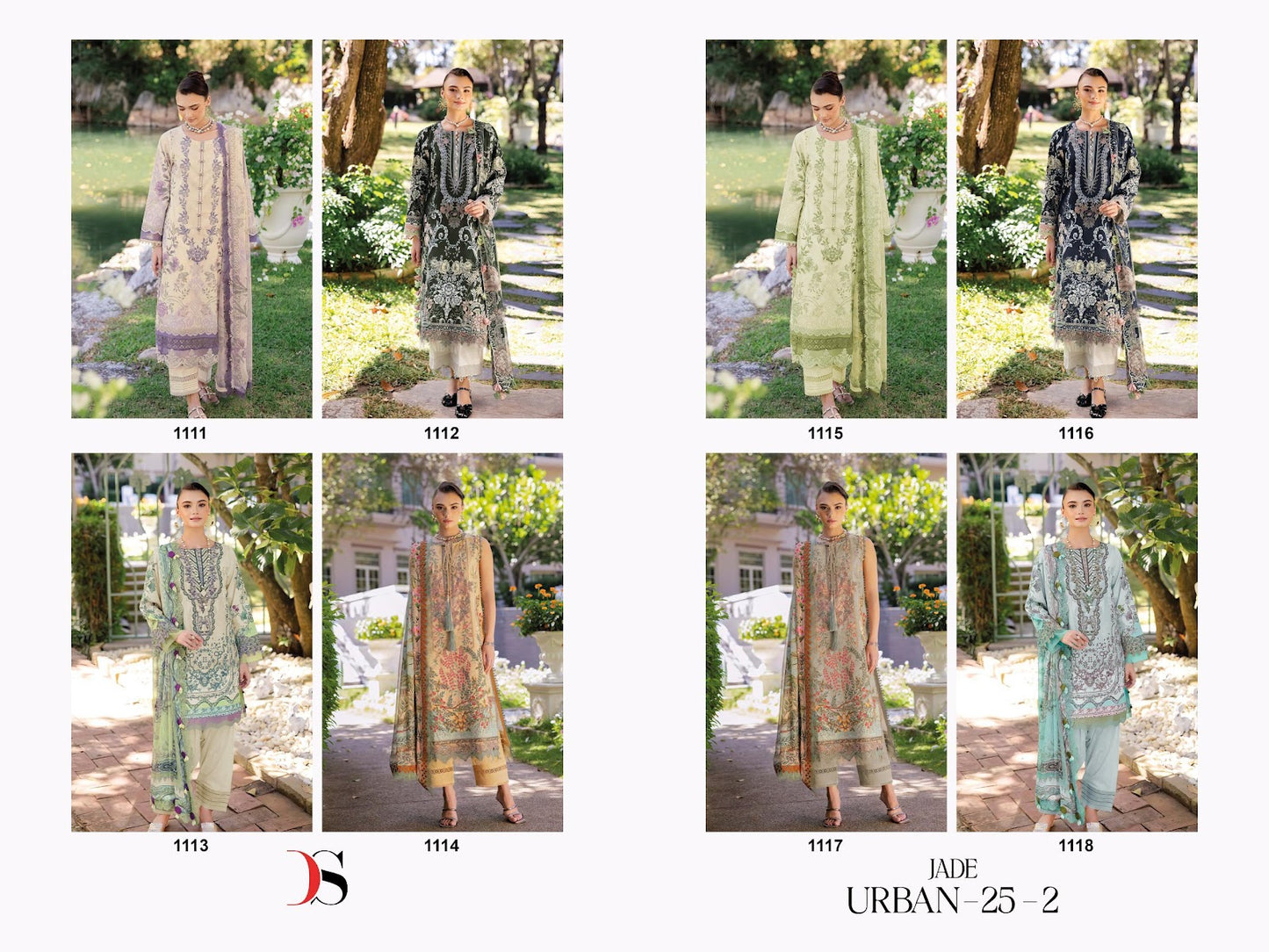 Jade Urban Lawn 25-2 Deepsy Pure Cotton Karachi Salwar Suits Manufacturer India