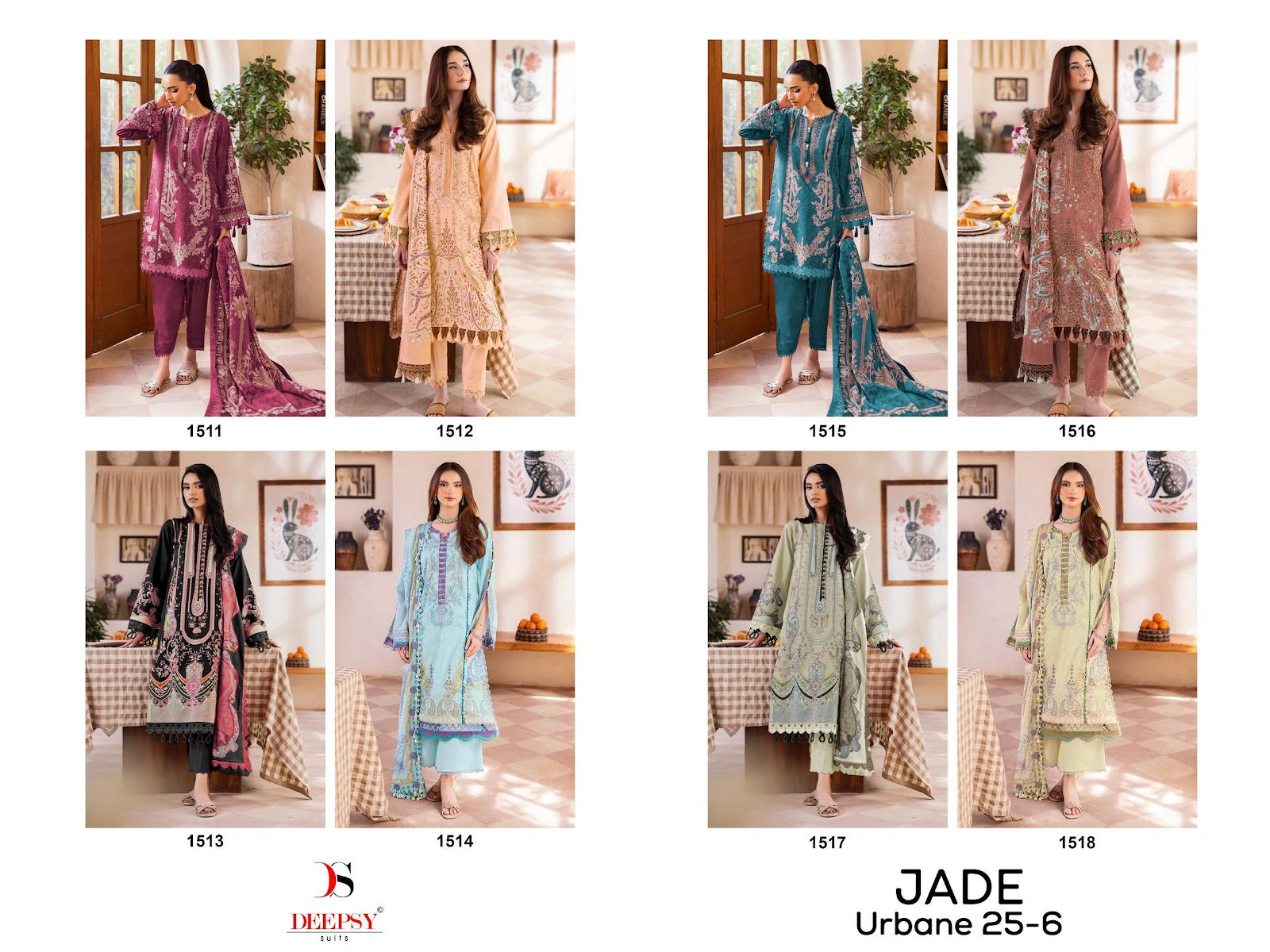 Jade Urbane 25-6 Deepsy Cotton Pakistani Patch Work Suits Supplier