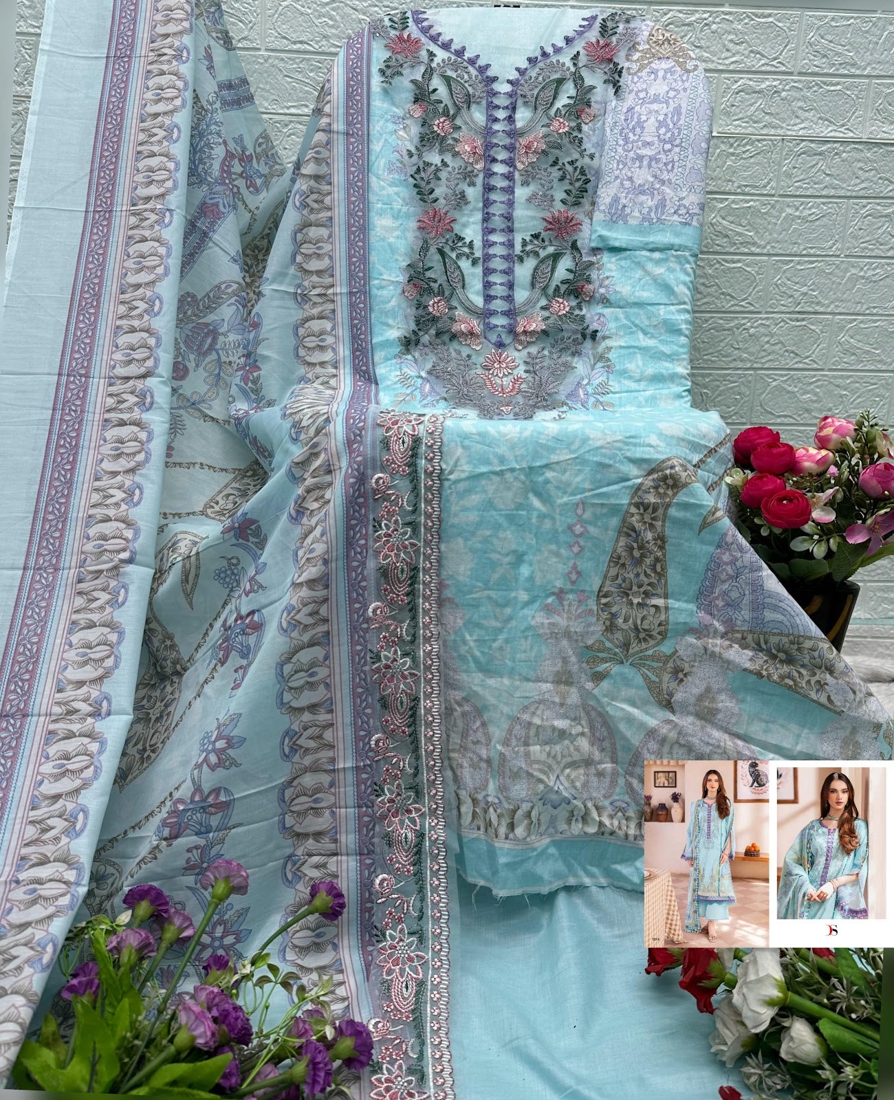 Jade Urbane 25-6 Deepsy Cotton Pakistani Patch Work Suits Supplier