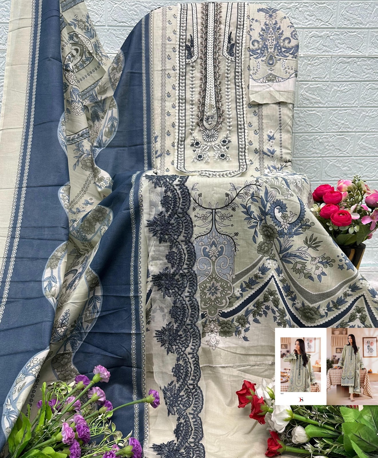 Jade Urbane 25-6 Deepsy Cotton Pakistani Patch Work Suits Supplier