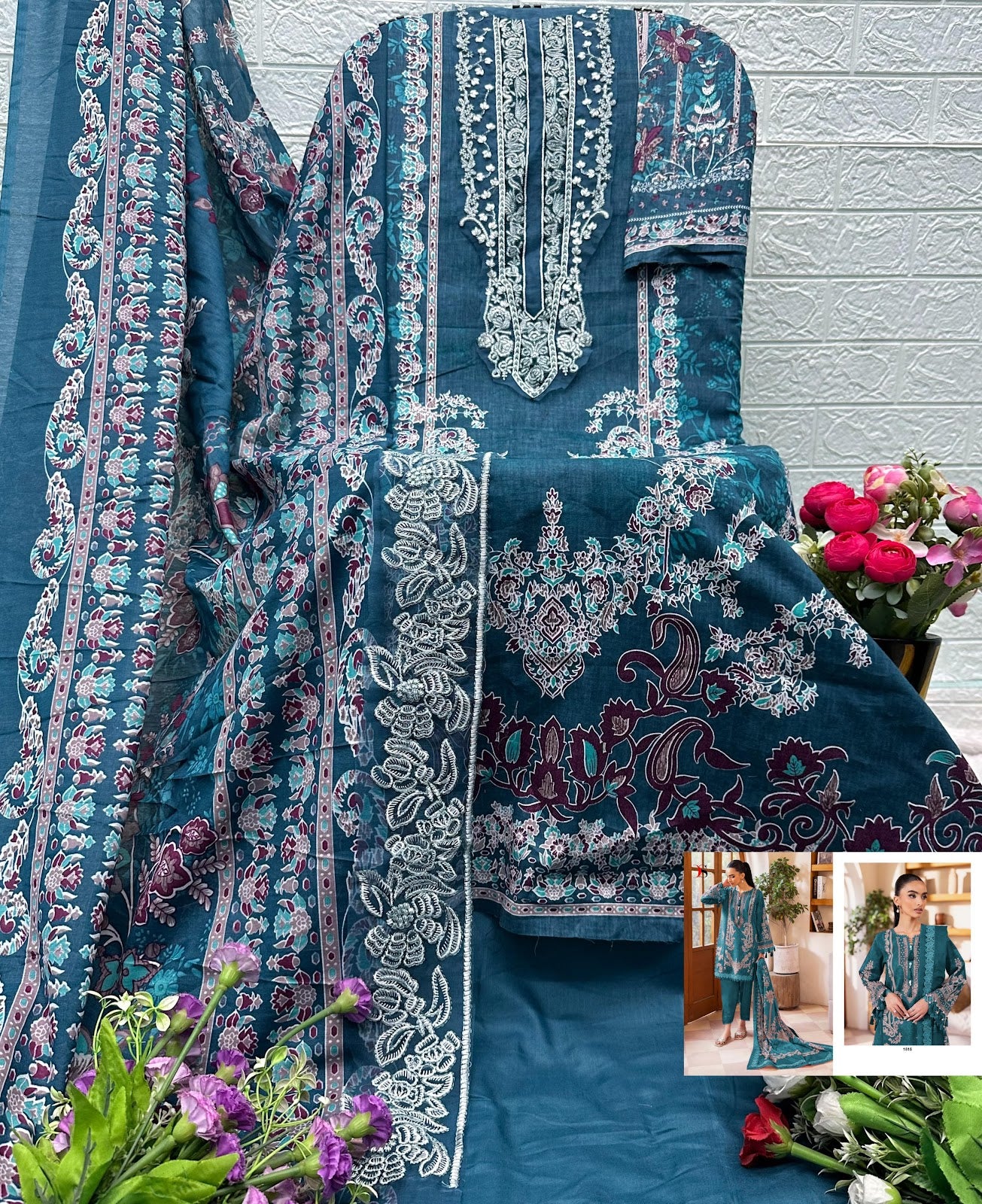 Jade Urbane 25-6 Deepsy Cotton Pakistani Patch Work Suits Supplier