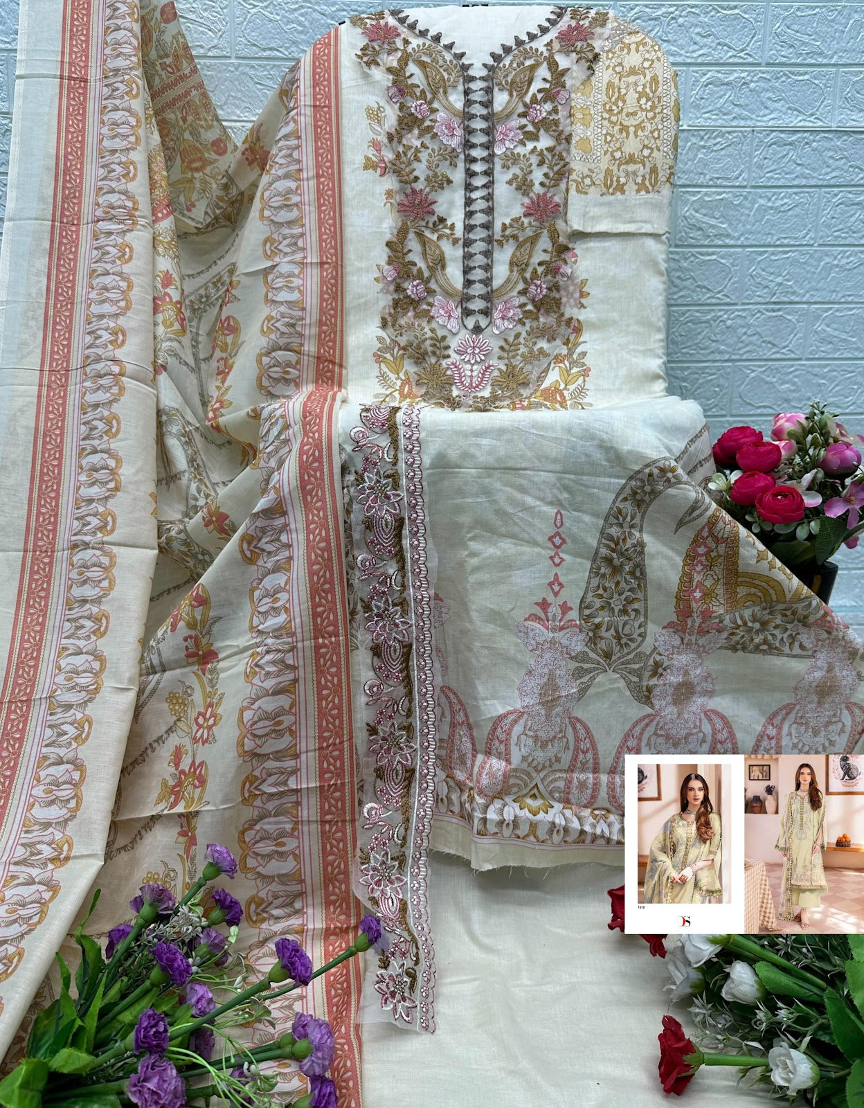 Jade Urbane 25-6 Deepsy Cotton Pakistani Patch Work Suits Supplier