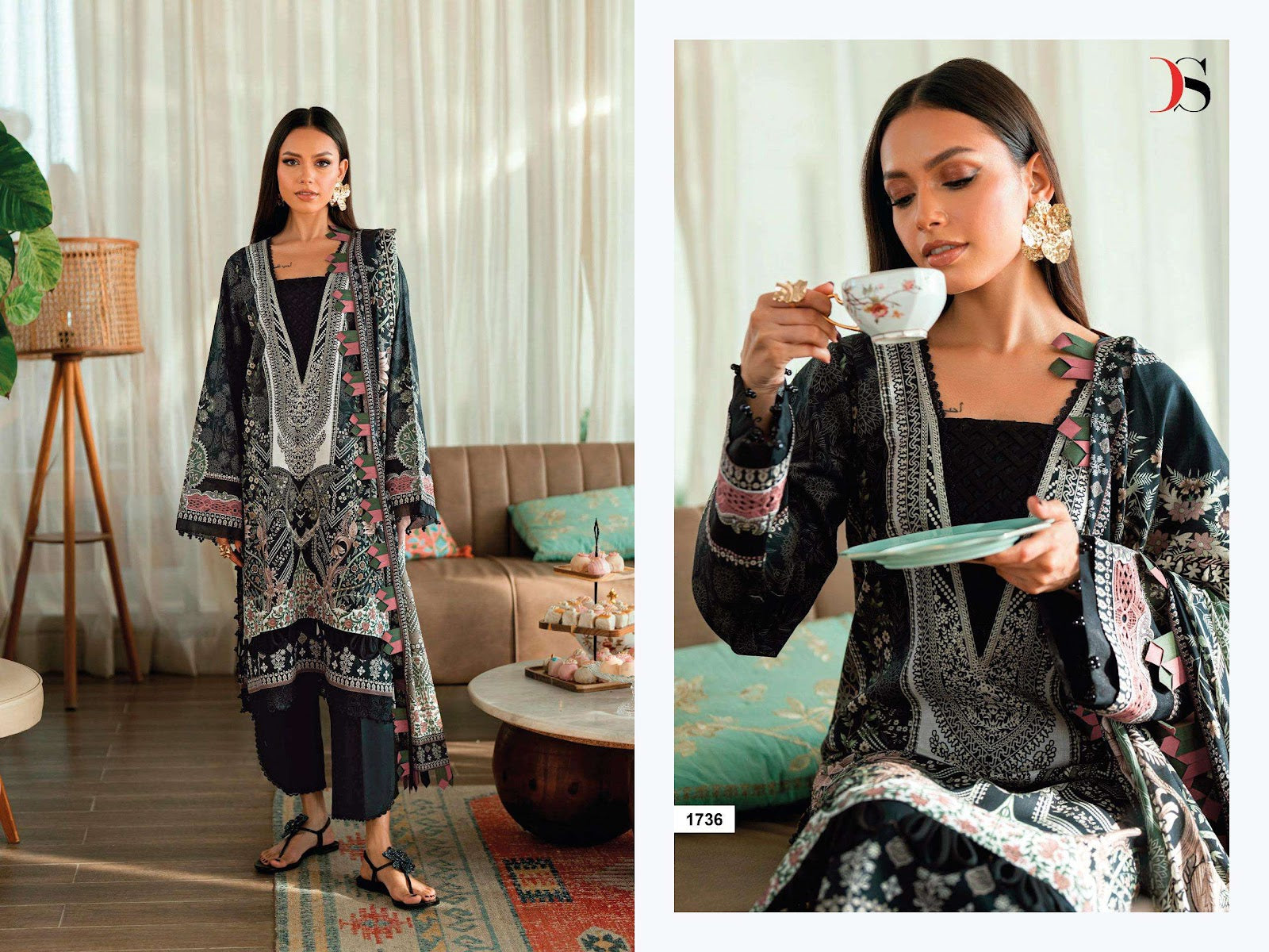 Jade Urbane 25-7 Deepsy Cotton Pakistani Patch Work Suits Manufacturer