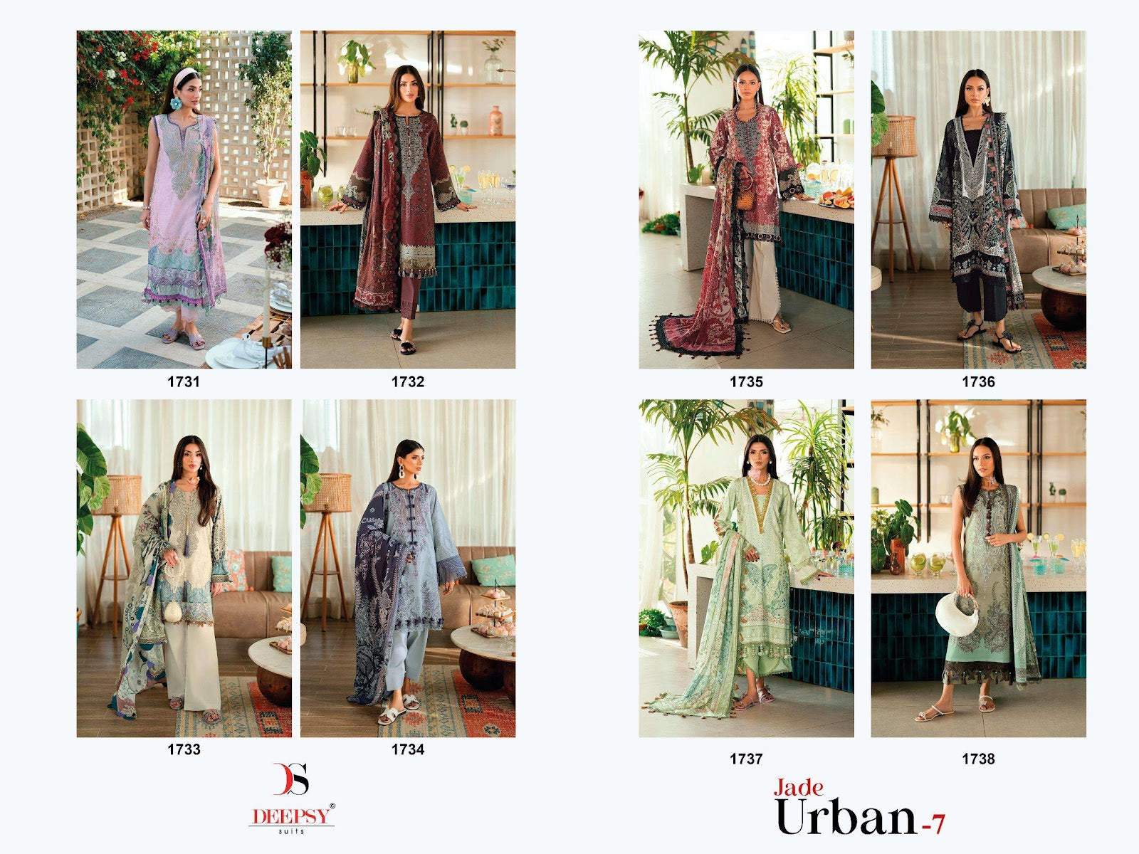 Jade Urbane 25-7 Deepsy Cotton Pakistani Patch Work Suits Manufacturer