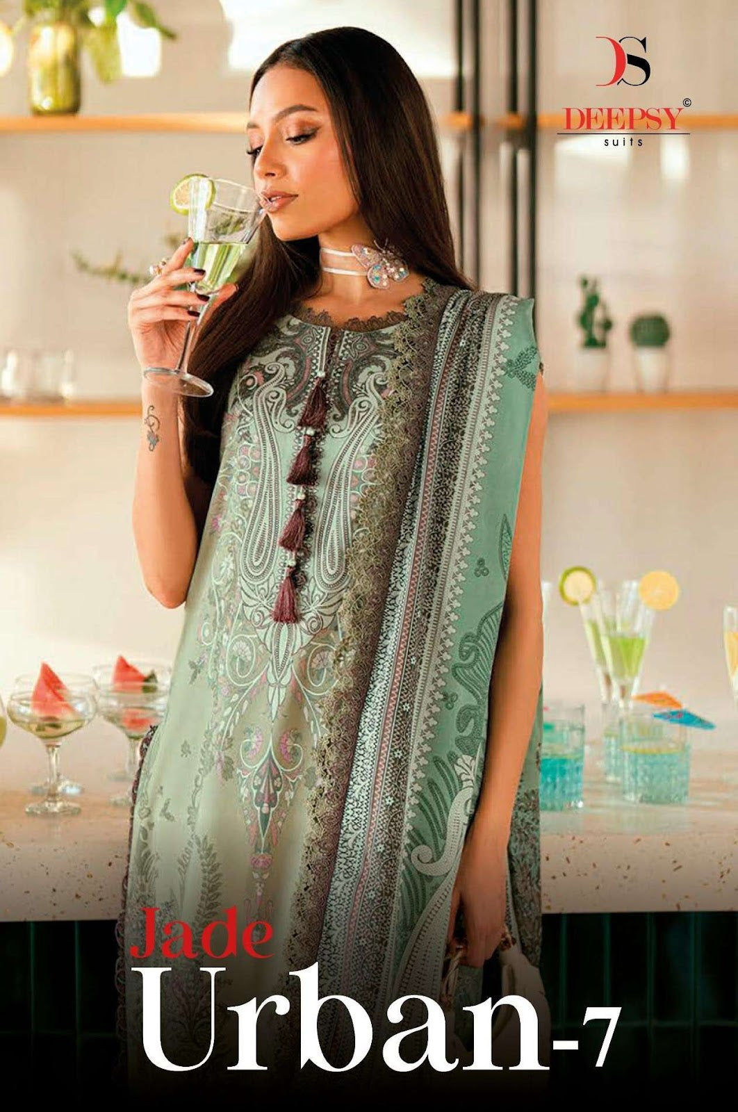 Jade Urbane 25-7 Deepsy Cotton Pakistani Patch Work Suits Manufacturer