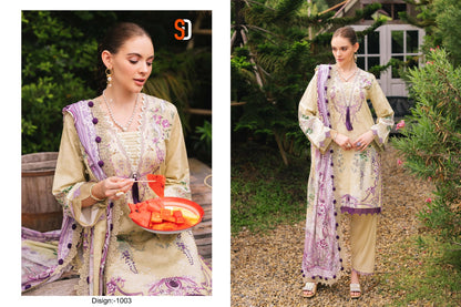 Jade Urbane Vol 1 Lawn Collection Shraddha Designer Cotton Pakistani Patch Work Suits Supplier Ahmedabad