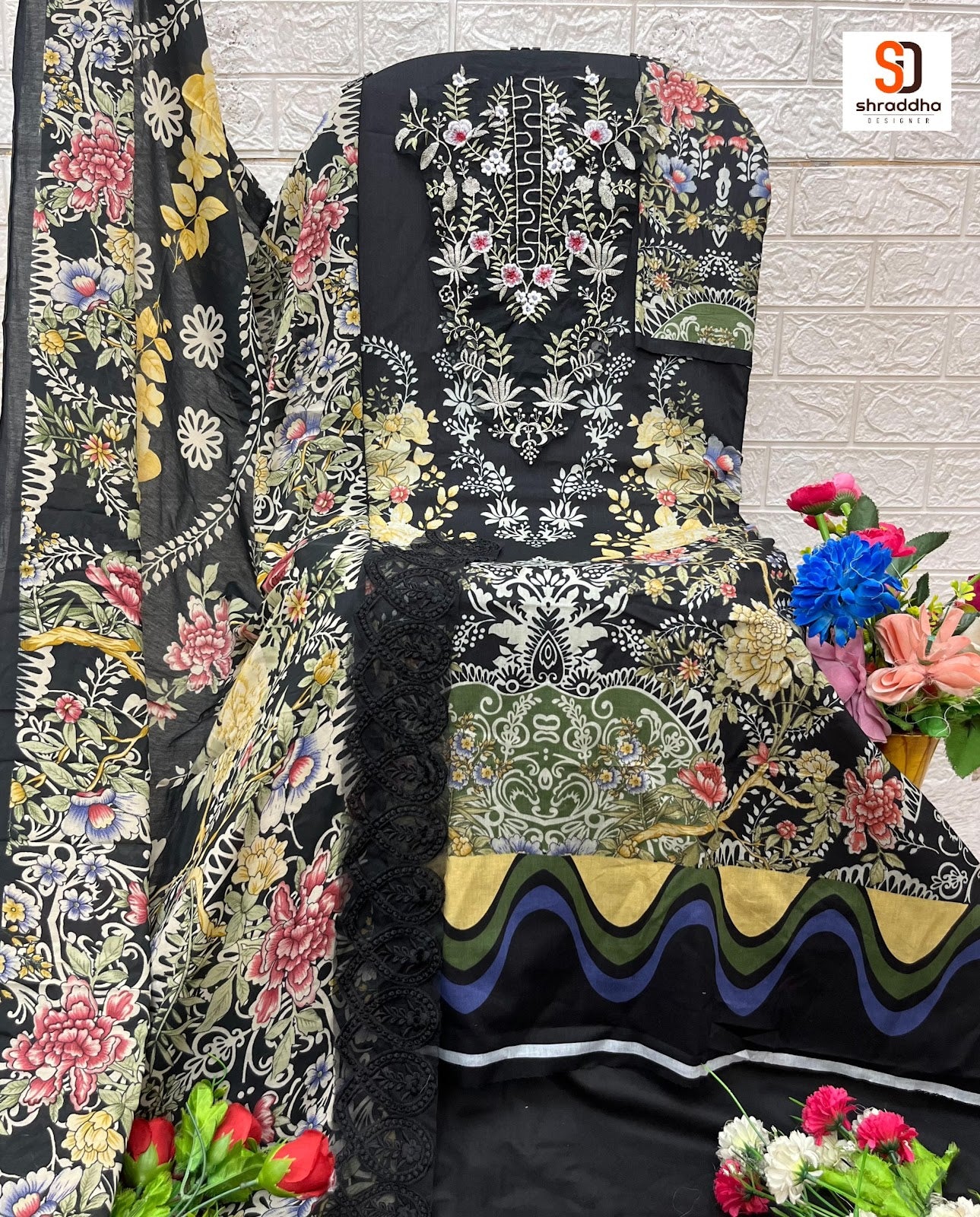 Jade Urbane Vol 1 Lawn Collection Shraddha Designer Cotton Pakistani Patch Work Suits Supplier Ahmedabad