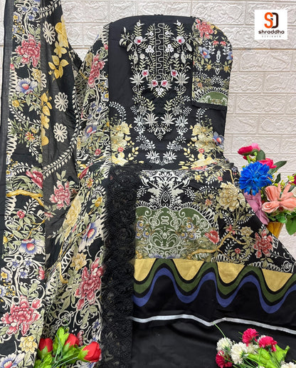 Jade Urbane Vol 1 Lawn Collection Shraddha Designer Cotton Pakistani Patch Work Suits Supplier Ahmedabad