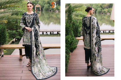 Jade Urbane Vol 1 Lawn Collection Shraddha Designer Cotton Pakistani Patch Work Suits Supplier Ahmedabad