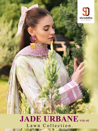 Jade Urbane Vol 2 Shraddha Designer Lawn Cotton Karachi Salwar Suits Wholesale Price