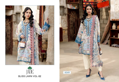 Jade Vol 2 Bliss Lawn Shree Fabs Cotton Pakistani Patch Work Suits Wholesale