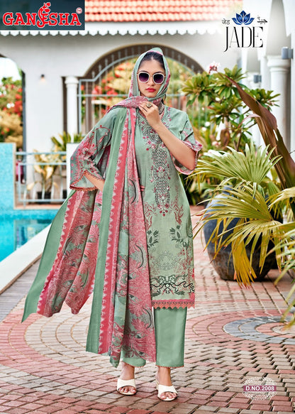 Jade Vol 2 Ganesha Cambric Karachi Salwar Suits Wholesale Price