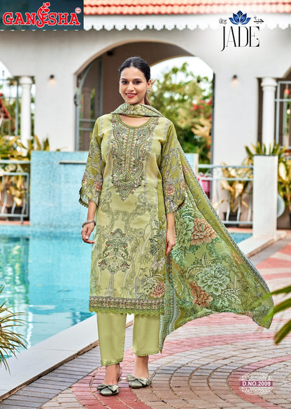 Jade Vol 2 Ganesha Cambric Karachi Salwar Suits Wholesale Price