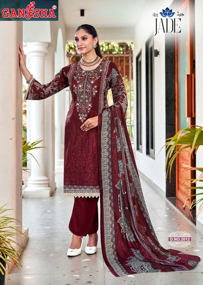 Jade Vol 2 Ganesha Cambric Karachi Salwar Suits Wholesale Price