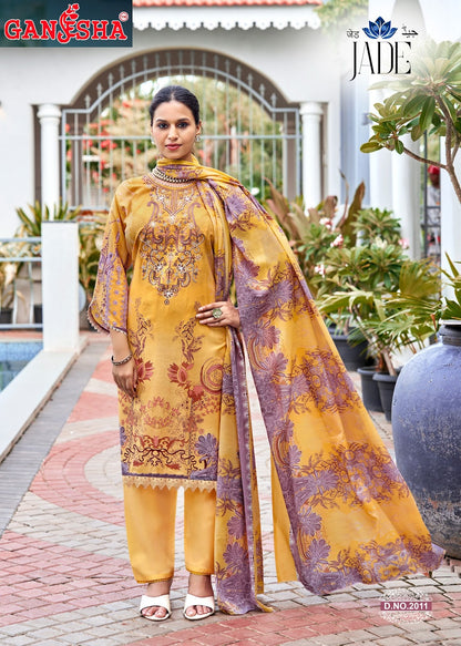 Jade Vol 2 Ganesha Cambric Karachi Salwar Suits Wholesale Price