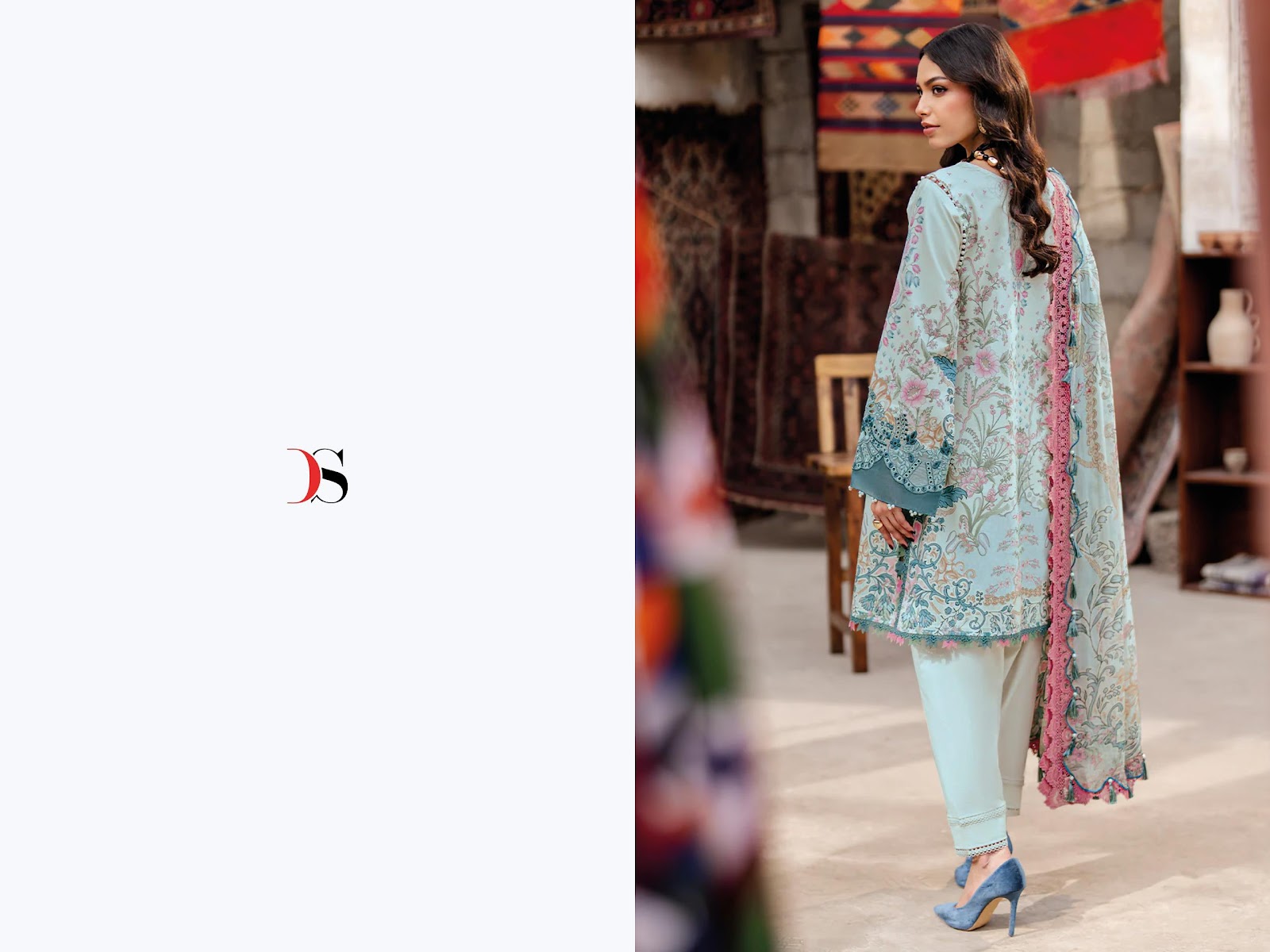 Jade Vol 5 Bliss Lawn Deepsy Cotton Pakistani Patch Work Suits Exporter
