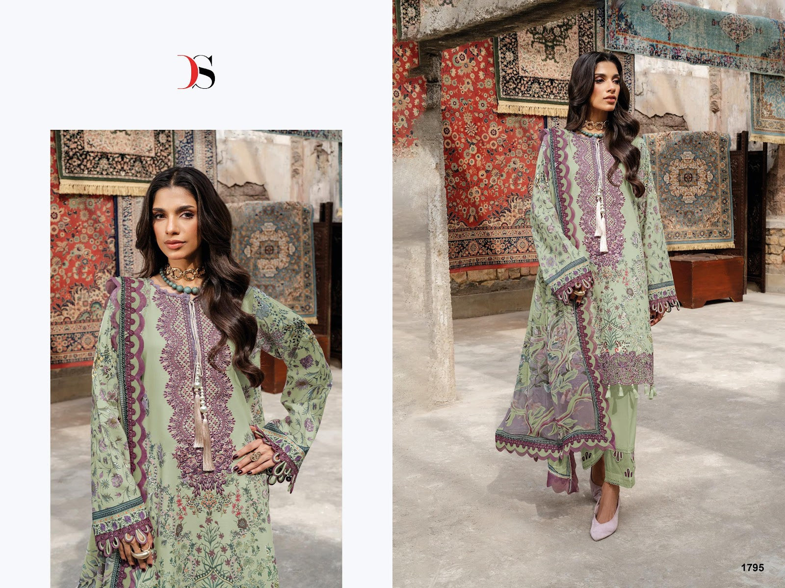 Jade Vol 5 Bliss Lawn Deepsy Cotton Pakistani Patch Work Suits Exporter