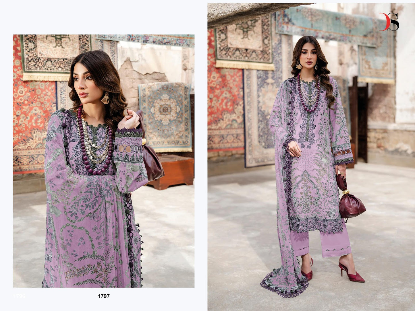 Jade Vol 5 Bliss Lawn Deepsy Cotton Pakistani Patch Work Suits Exporter