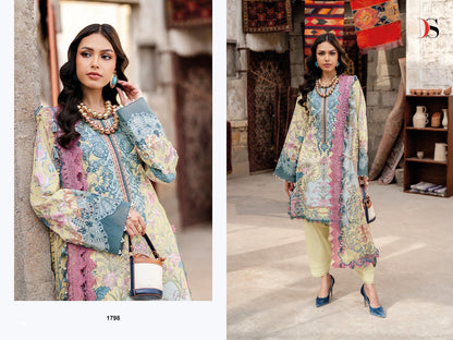 Jade Vol 5 Bliss Lawn Deepsy Cotton Pakistani Patch Work Suits Exporter