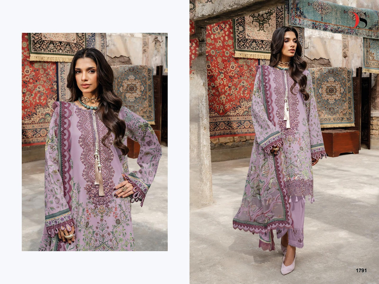 Jade Vol 5 Bliss Lawn Deepsy Cotton Pakistani Patch Work Suits Exporter