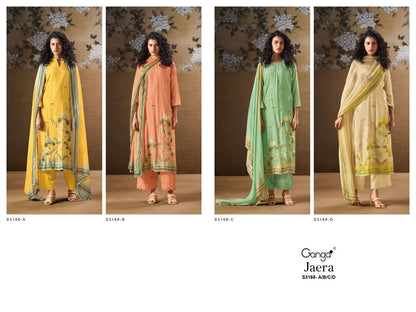 Jaera 3168 Ganga Premium Bemberg Plazzo Style Suits Wholesale