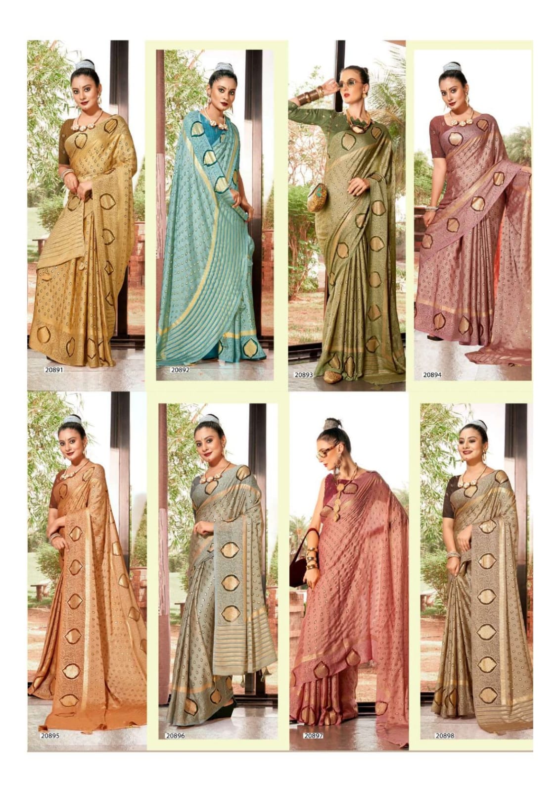 Jagjeeva Vol 2 Vallabhi Prints Brasso Sarees