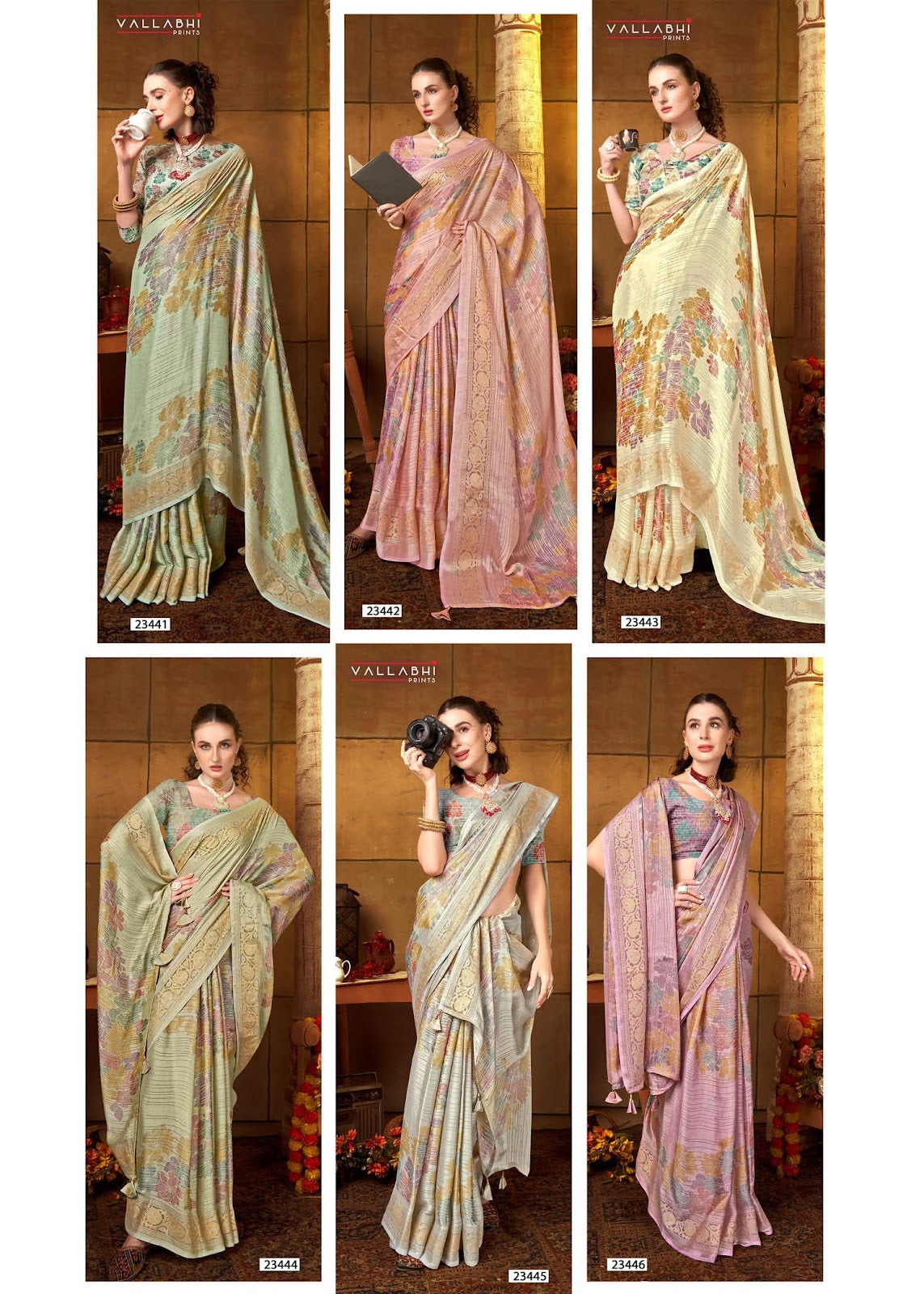 Jagmaya Vallabhi Prints Brasso Sarees Manufacturer Ahmedabad