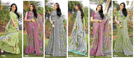 Jagmaya Vol 3 Vallabhi Prints Brasso Sarees Wholesale