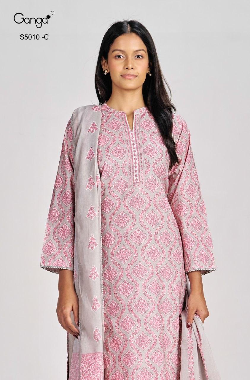 Jagriti 5010 Ganga Cotton Plazzo Style Suits Wholesale Price