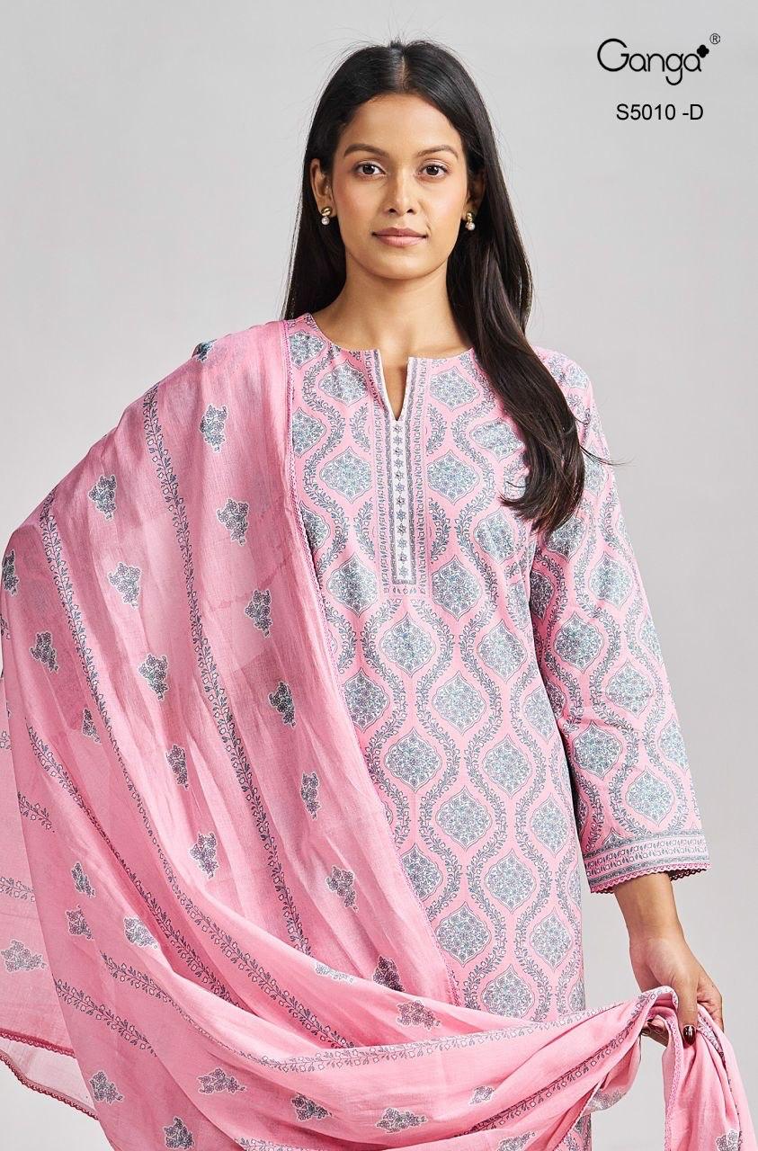 Jagriti 5010 Ganga Cotton Plazzo Style Suits Wholesale Price