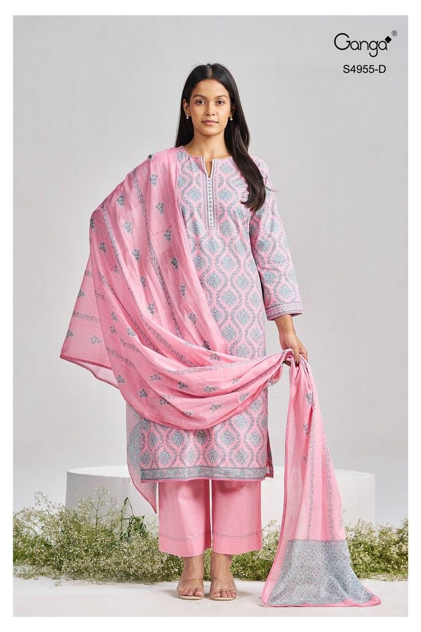 Jagriti 5010 Ganga Cotton Plazzo Style Suits Wholesale Price