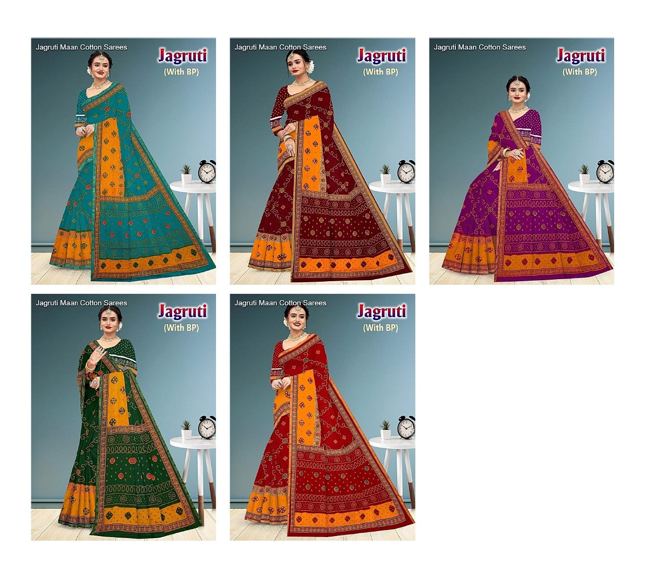 Jagruti Maan Cotton Sarees Wholesale Price