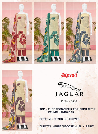 Jaguar 3430 Bipson Prints Roman Silk Pant Style Suits Exporter