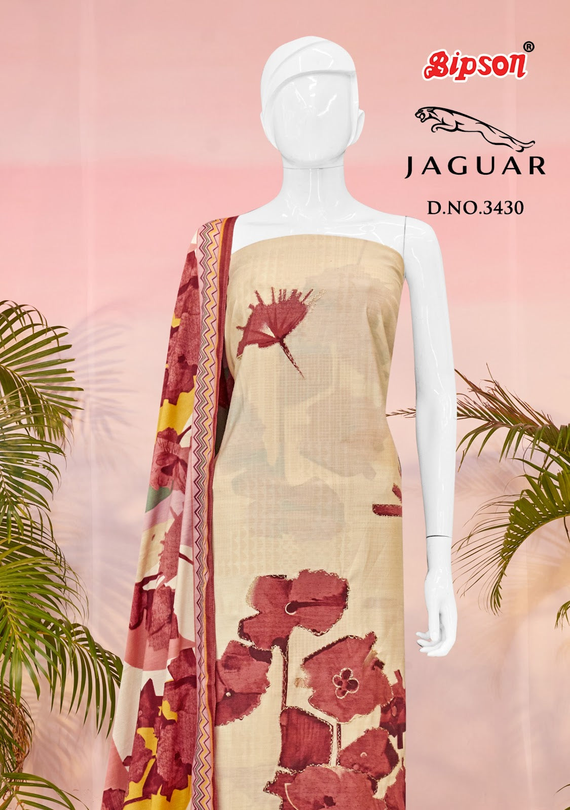 Jaguar 3430 Bipson Prints Roman Silk Pant Style Suits Exporter