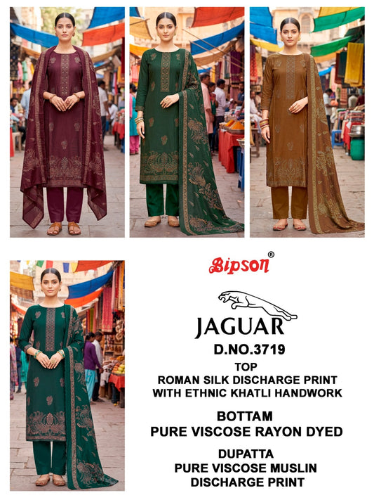 Jaguar 3719 Bipson Prints Roman Silk Pant Style Suits Wholesale Rate