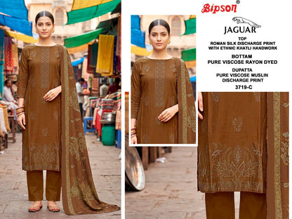 Jaguar 3719 Bipson Prints Roman Silk Pant Style Suits Wholesale Rate