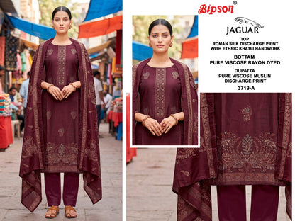 Jaguar 3719 Bipson Prints Roman Silk Pant Style Suits Wholesale Rate