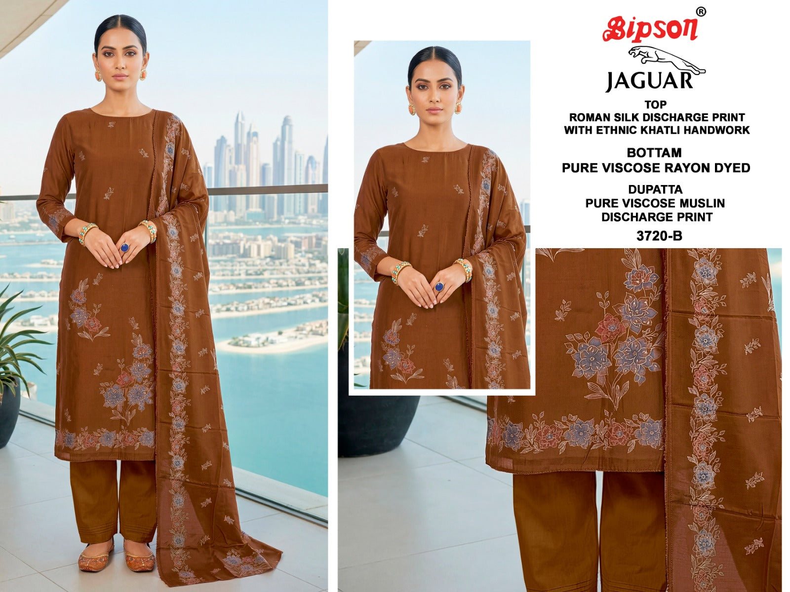 Jaguar 3720 Bipson Prints Roman Silk Pant Style Suits Manufacturer Ahmedabad