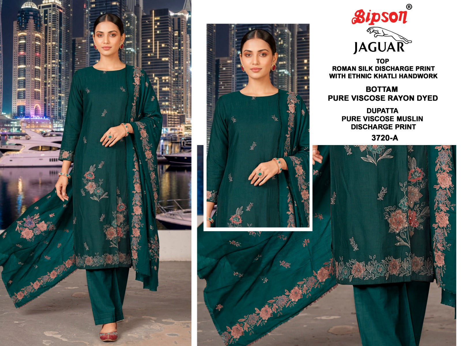 Jaguar 3720 Bipson Prints Roman Silk Pant Style Suits Manufacturer Ahmedabad