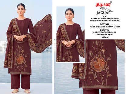 Jaguar 3726 Bipson Prints Roman Silk Pant Style Suits Supplier Ahmedabad