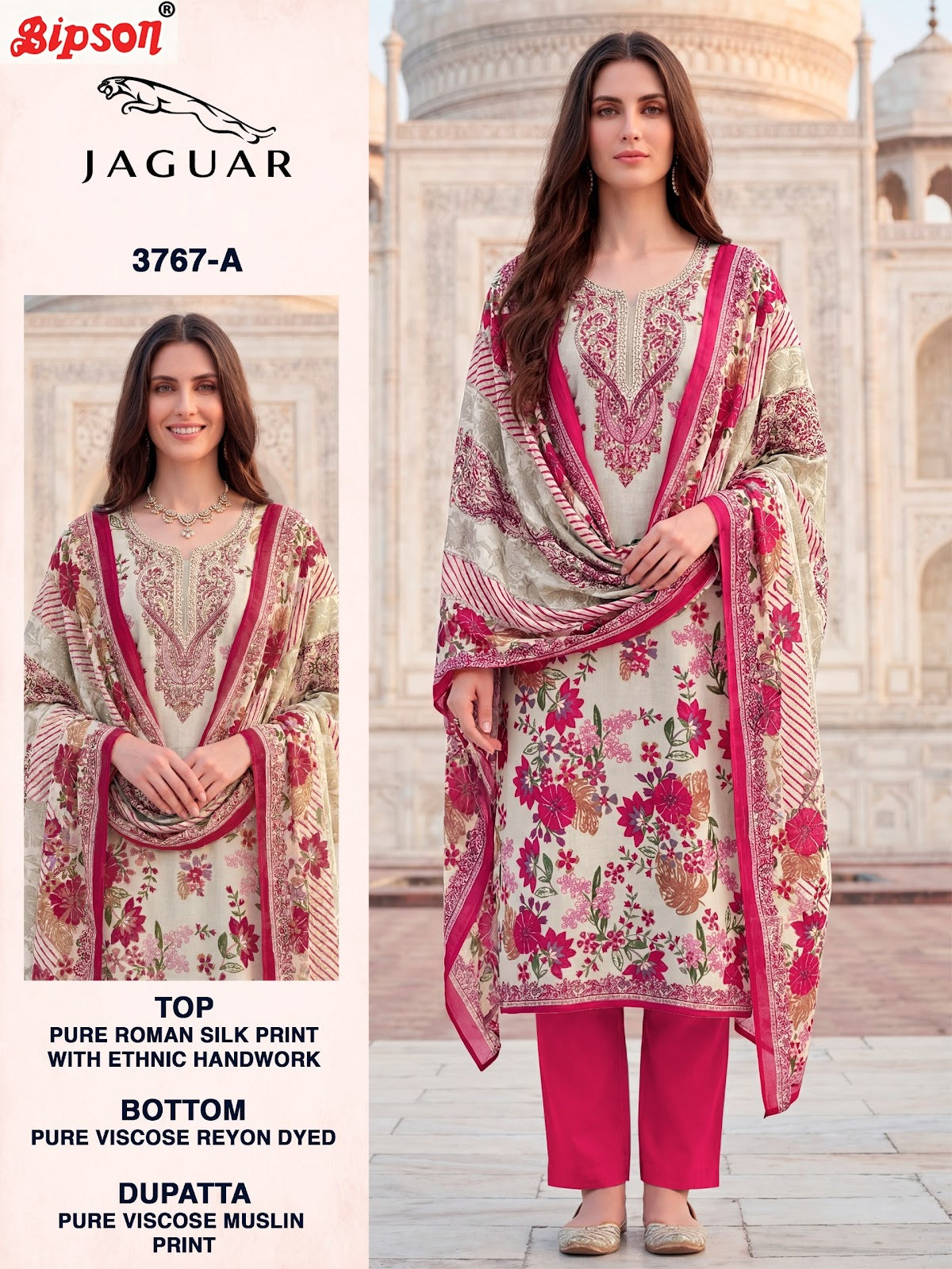 Jaguar 3767 Bipson Prints Roman Silk Pant Style Suits Supplier India