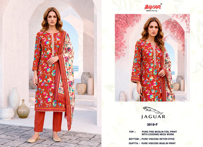 Jaguar 3919 Bipson Prints Muslin Pant Style Suits Wholesale