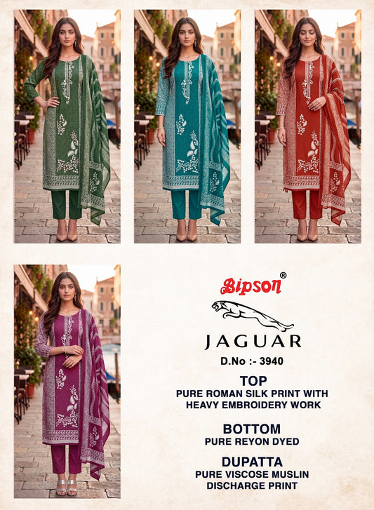 Jaguar 3940 Bipson Prints Roman Silk Pant Style Suits Supplier India