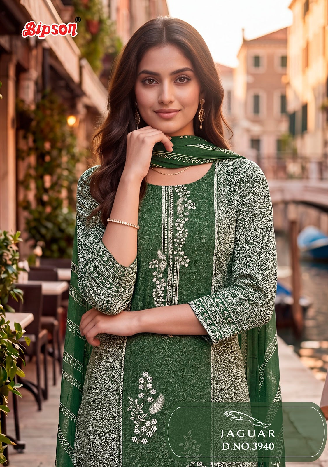 Jaguar 3940 Bipson Prints Roman Silk Pant Style Suits Supplier India