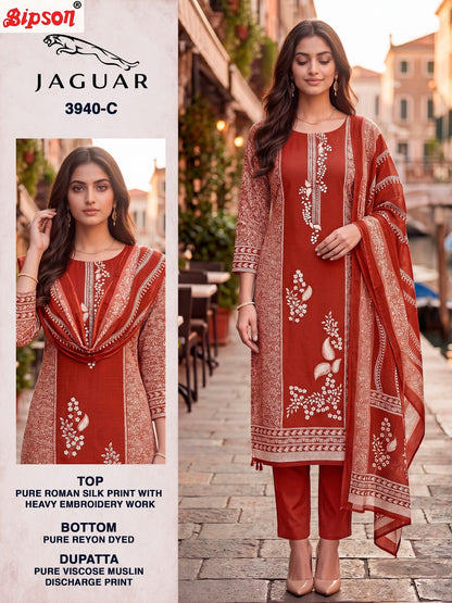 Jaguar 3940 Bipson Prints Roman Silk Pant Style Suits Supplier India