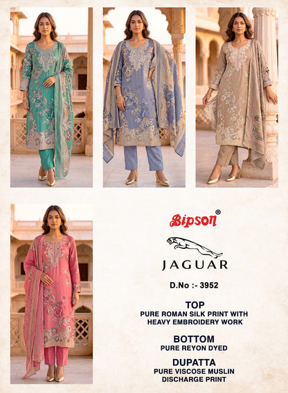 Jaguar 3952 Bipson Prints Roman Silk Pant Style Suits Exporter India