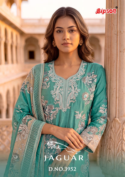 Jaguar 3952 Bipson Prints Roman Silk Pant Style Suits Exporter India