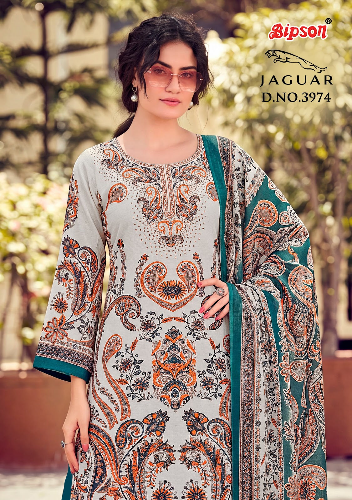 Jaguar 3974 Bipson Prints Roman Silk Pant Style Suits Wholesaler Gujarat