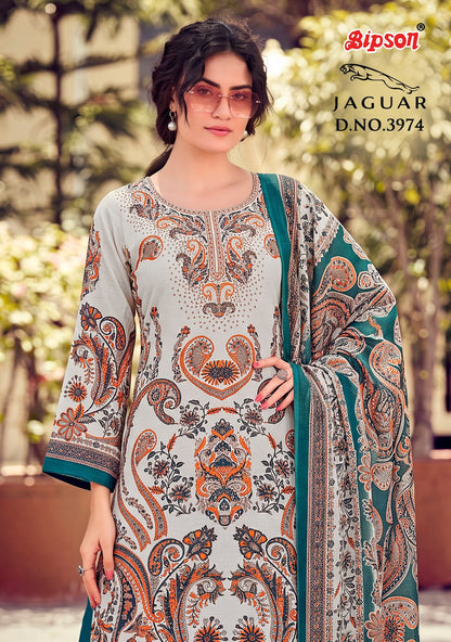 Jaguar 3974 Bipson Prints Roman Silk Pant Style Suits Wholesaler Gujarat