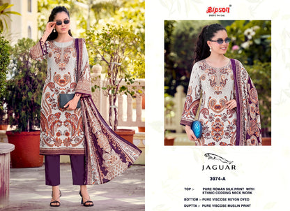 Jaguar 3974 Bipson Prints Roman Silk Pant Style Suits Wholesaler Gujarat